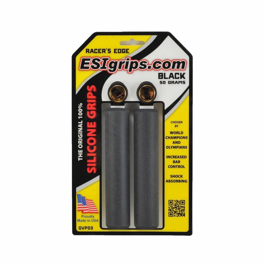 Bike Grips | * Esi Racer'S Edge Mtb Silicone Grips Black