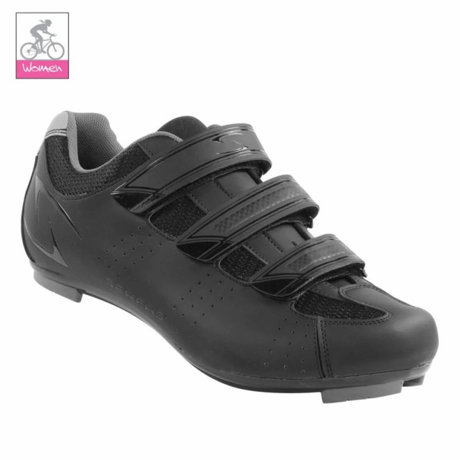 Bike Shoes | * Serfas Women'S Paceline 3-Strap Road Cycling Shoes Black