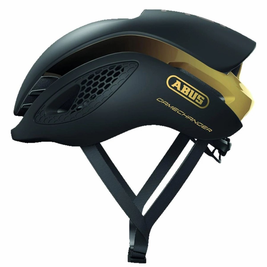 Bike Helmets | * Abus Gamechanger Road Helmet Black/Gold Medium (52-58Cm) Damaged Packaging